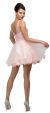 Bejeweled Bust Short Babydoll Homecoming Party Dress back in Blush